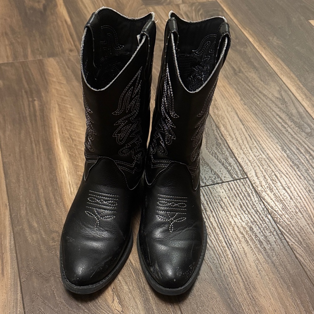 Deer Stags Black Western-Style Cowgirl  Boots size 4